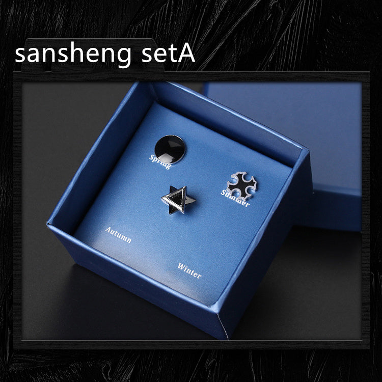 925 Silver Men''s Earrings single fashionable silver earrings
